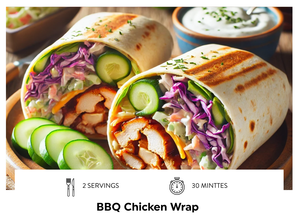 BBQ Chicken Wrap 2 SERVINGS 30 MINUTES #2