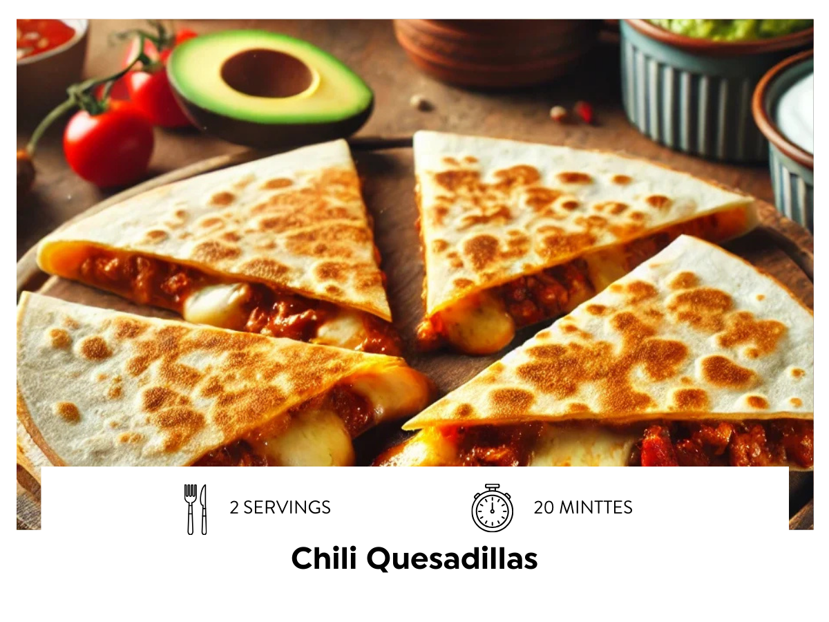 Chili Quesadillas  2 SERVINGS 40 MINUTES #2